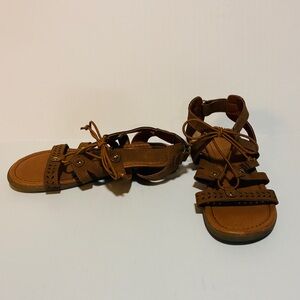 The Children's Place Brown Lace-Up Gladiator Sandals for Kids
